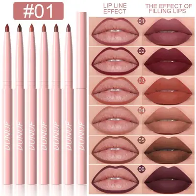 6 Stylos Lèvres Longue Tenue - Maquillage Imperméable & Résistant à la Sueur