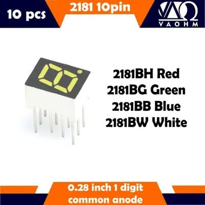 Image de Tube LED 7 segments - Anode commune - 10 pièces