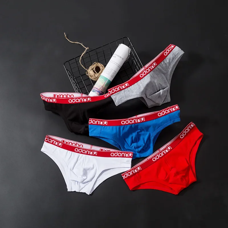 Afbeelding van Adannu Heren Driehoek Ondergoed van Katoen - Effen Kleur met 3D Kruis Design voor Sexy en Comfortabele Draagervaring