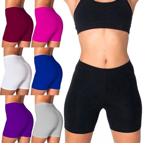 Imagen de Mallas Deportivas Cortas para Mujer - Cintura Alta y Transpirables