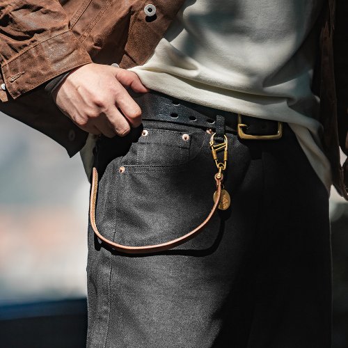 Immagine di Jeans Retro Uomo Larghi in Denim Nero