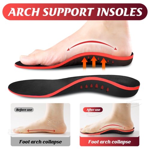 Afbeelding van Orthopedische Inlegzolen met Memory Foam voor Platte Voeten - Hielsteun en Voetcorrectie voor Heren en Dames, Maat 35-49