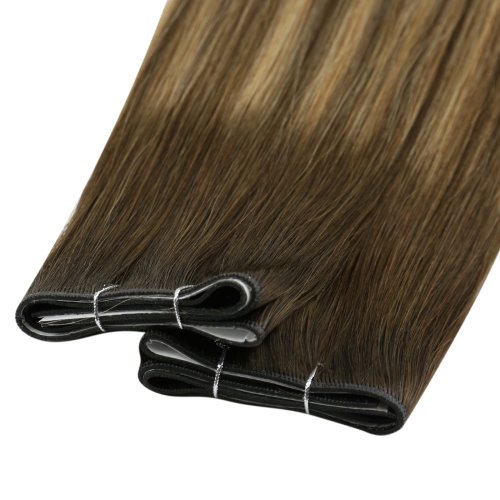 Image of Moresoo Wide Tape in Hair Extensions Long Weft Remy Tape in Weft Hair 50G One Piece Cuticles Double Sided Adhesive Wide PU Weft