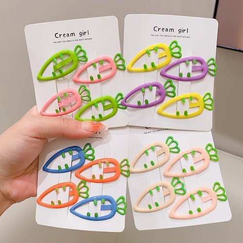 Image de Pinces à Cheveux Mignonnes pour Filles - Barrettes Radis Dessin Animé