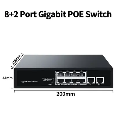 Image de Commutateur PoE 8 Ports Gigabit - Idéal pour la Surveillance