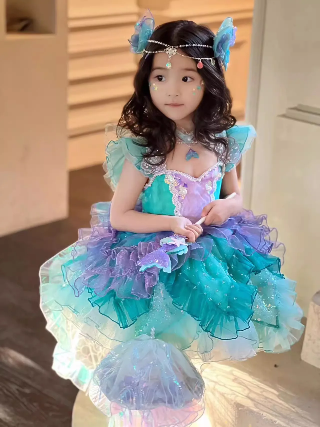Immagine di Abito Principessa con Paillettes e Tulle per Bambine