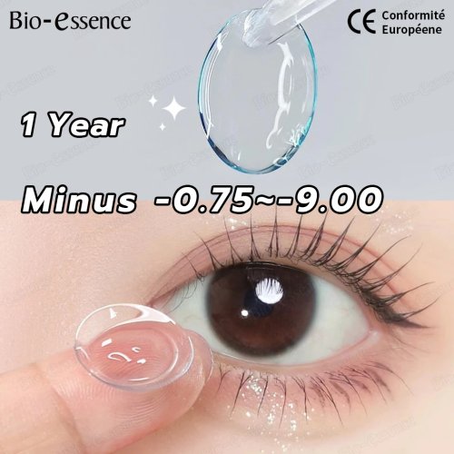 Afbeelding van Bio-essence 1 paar contactlenzen met dioptrie Lenzen Correctie met graad Transparante lenzen met jaarlijkse lenzen op sterkte