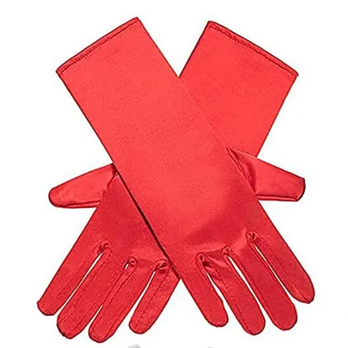 Image de Gants Princesse Enfant - Satin Élégant pour Fêtes et Déguisements