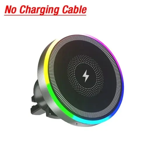 Image de Support Magnétique Voiture avec Chargeur Sans Fil RGB
