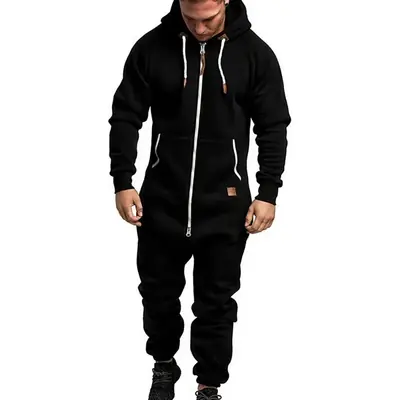 Image de Onesie Homme - Combinaison Pyjama Confortable Automne/Hiver