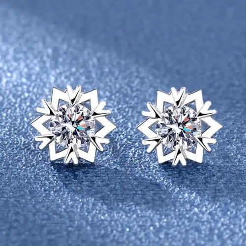 Image de Boucles d'oreilles créoles en cristal argent 925