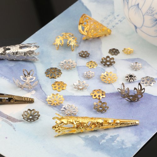 Bild von Edle Endkappen für DIY-Schmuck – Rhodium, Gold & Bronze