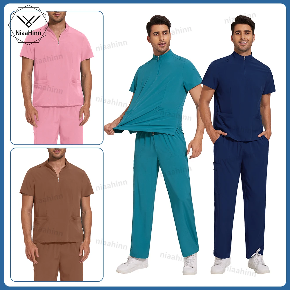 Afbeelding van Comfortabele Medische Scrubs voor Mannen en Vrouwen – Klinische Uniformen voor Verpleegkundigen, Artsen en Tandartsen in Ziekenhuizen en Klinieken