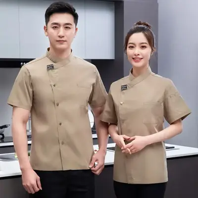 Image de Uniforme Chef Cuisine Unisexe - Veste + Tablier + Chapeau