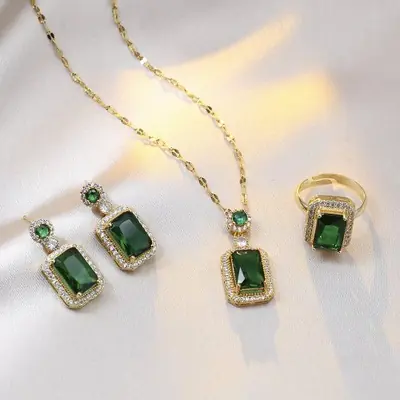 Image de Ensemble de Bijoux 4 Pièces Strass Élégant
