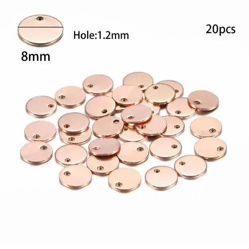 Rose or rond 8mm