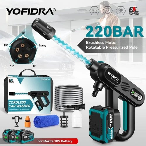 Bild von Hochdruckreiniger mit 220 Bar – Bürstenlos & Kompatibel mit Makita 18V