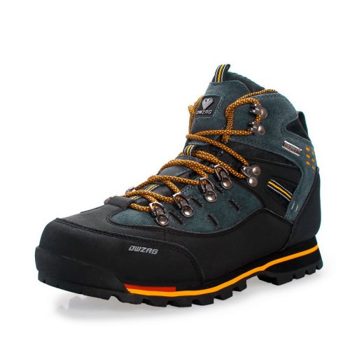 Immagine di Scarpe da trekking da uomo Scarpe in pelle impermeabili Scarpe da arrampicata e da pesca Nuove scarpe da esterno popolari Stivali invernali alti da uomo