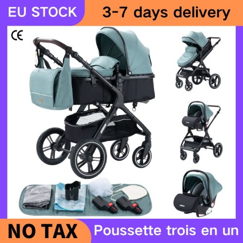 Bild von Luxus-Kinderwagen 3-in-1 – Tragbar & Komfortabel für Unterwegs
