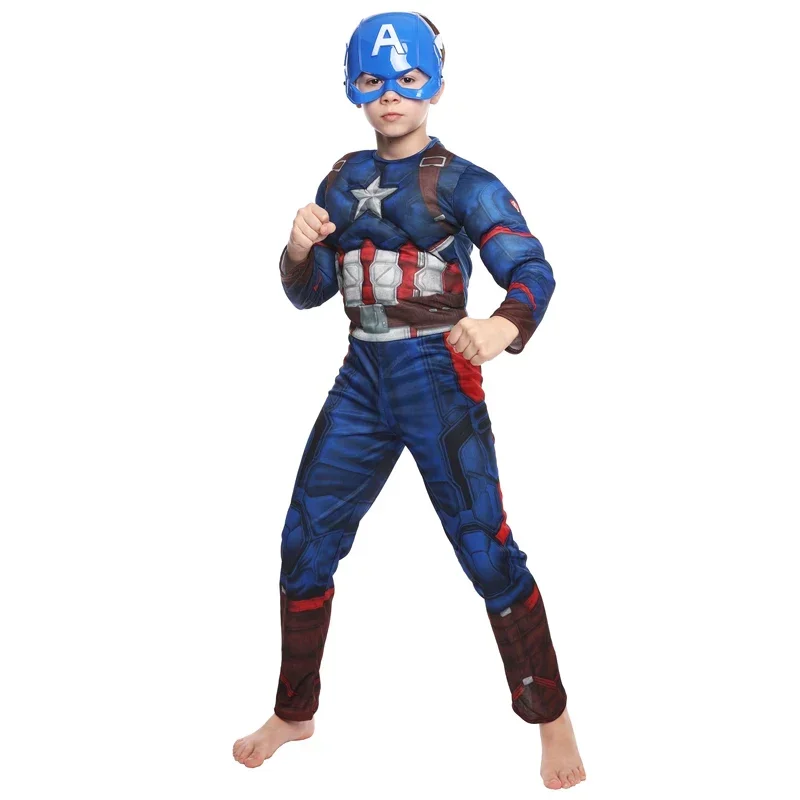 Image de Costume Captain America pour Garçon - Déguisement Super Héros Bleu