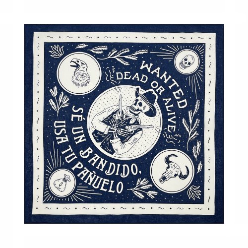 Afbeelding van Stijlvolle Navy Sjaal met Skeletprint – Hip Hop Accessoire voor Mannen & Kinderen