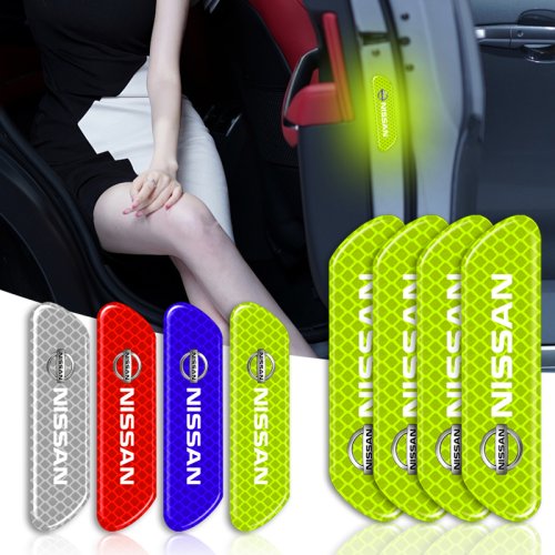 Imagen de Pegatina Reflectante para Puerta de Coche – Calcomanía de Advertencia con Luz Nocturna para Nissan Tiida, Teana, Altima, Sylphy, Murano, Kicks, Qashqai, GTR y Otros Modelos