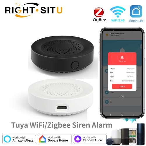 Afbeelding van Smart Alarm Sirene met 100dB Geluid - Perfect voor Jouw Slimme Thuis