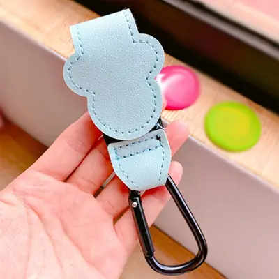 Image de Crochet de poussette en cuir PU rotatif 360°
