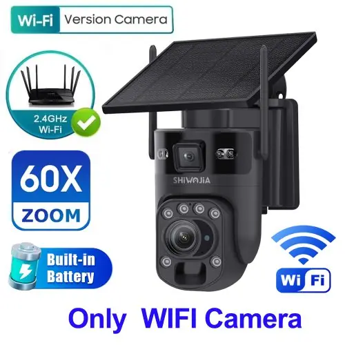 Image de Caméra de Surveillance 6K avec Zoom 60x et Énergie Solaire
