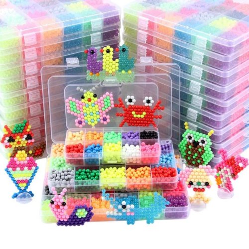 Image of DIY Water Beads Crystal Puzzle Ball Set – 24 Vibrant Colors, Reusable Refill Beads, 3D Handmade Magic Toy for Kids & Craft Enthusiasts