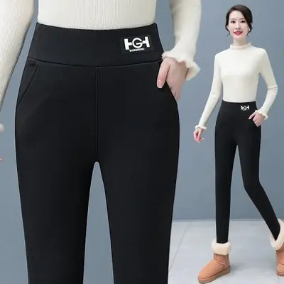 Image de Leggings en Laine d'Agneau Taille Haute - Chauds & Élégants