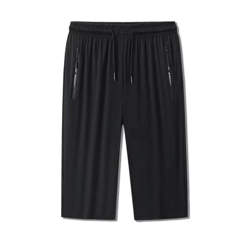 Schwarze Quater-Hosen