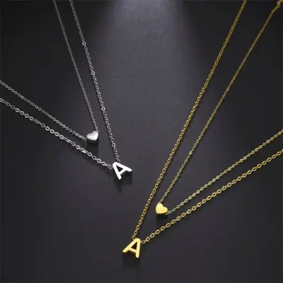 Image de Collier Initiale Cœur - Bijou Élégant & Personnalisé