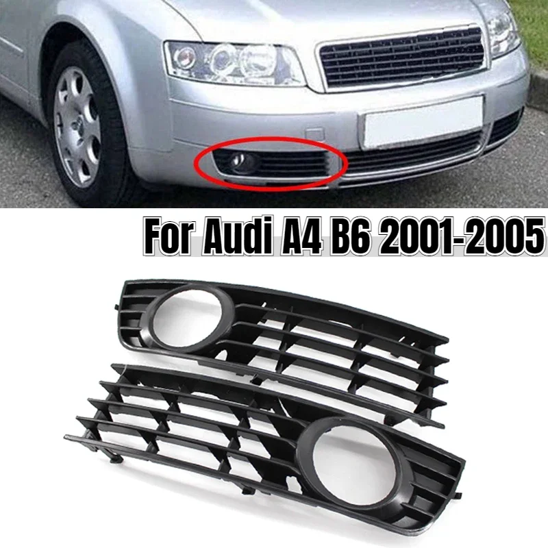 Afbeelding van Mistlampgrille voor Audi A4 B6 (2001-2005) - ABS, Linker & Rechter