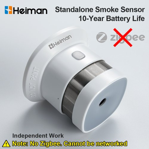 Afbeelding van Heiman Onafhankelijke Brandalarm Rookmelder Thuis Hoge Gevoeligheid Veiligheid Bescherming Systeem Draadloze Sensor Mini Draagbare