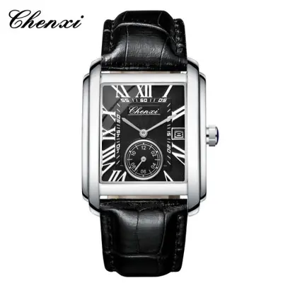 Image de Montre Homme Élégante en Cuir - Quartz Militaire avec Calendrier
