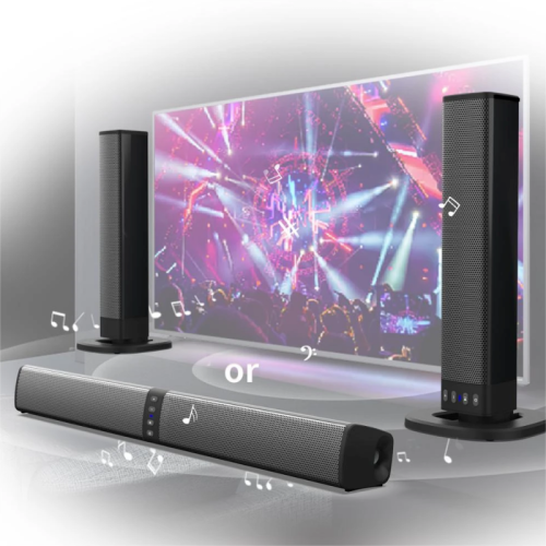 Image of Powerful Wireless Soundbar with Built-in Subwoofer for TV, PC, and Home Theater – High-Definition Audio Experience
