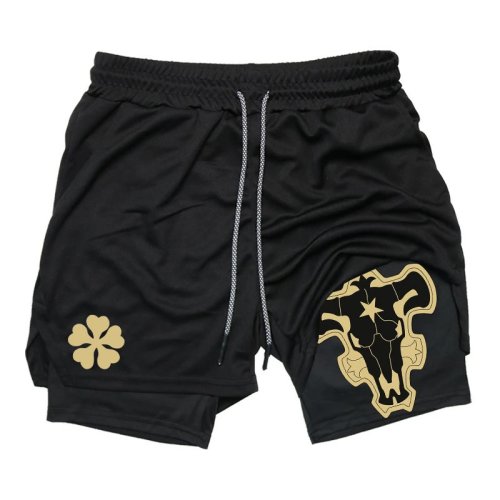 Afbeelding van Herensportshorts 2-in-1 Sneldrogend voor Gym, Training en Joggen – Comfortabele Korte Broek voor Zomeractiviteiten