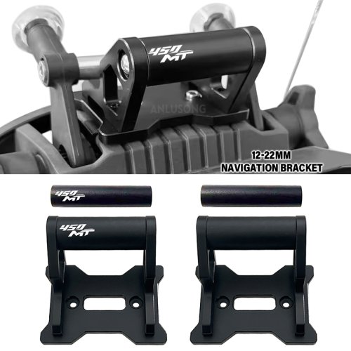Imagen de Soporte de Teléfono GPS CNC de Aluminio para CFMOTO 450MT 2024-2025 - Accesorio de Navegación con Extensión Durable para Motocicletas