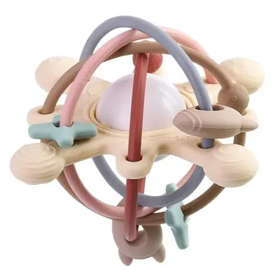 Image de Hochet Sensoriel Silicone - Jouet Montessori pour Bébé