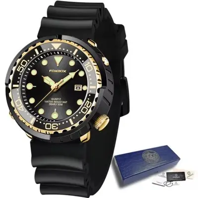 Image de Montre Homme Plongée Luxe 50ATM Étanche - Quartz Sport