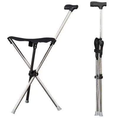 Image de Canne Tabouret Portable - Siège Pliant Léger pour Randonnée