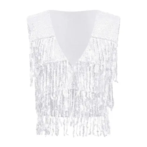 Image de Gilet à Franges Scintillantes pour Femmes