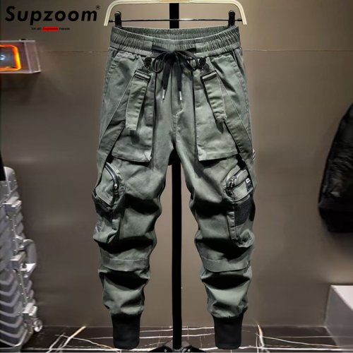 Immagine di Pantaloni Cargo Uomo Invernali in Cotone Allentati con Tasche Multiple - Stile High Street Casual e Fashion Trendy