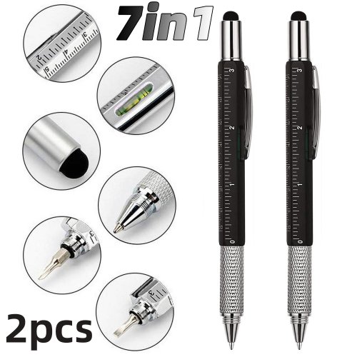Afbeelding van 2 stuks 7-in-1 styluspen voor tablet en smartphone – precisie touchpen compatibel met Android, iOS, iPad, Xiaomi, Samsung en Apple Pencil