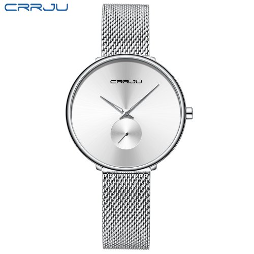 Imagen de CRRJU-relojes de lujo para Mujer, pulsera minimalista de banda delgada, resistente al agua, regalo, 2021