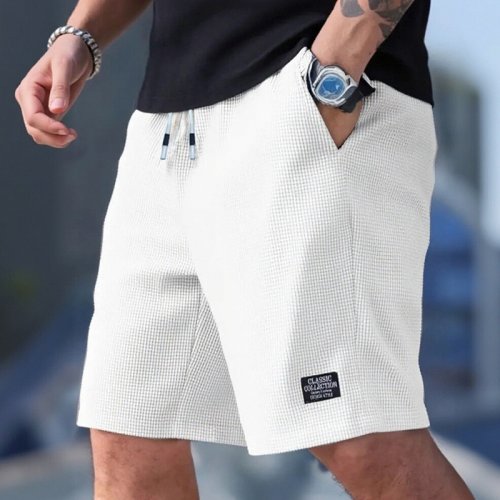 Pantalones Cortos para Hombre de Tela Texturizada Transpirable, Estilo Casual y Deportivo, Ideales para Playa, Actividades Diarias y Uso Informal