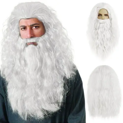 Blanc perruque et barbes