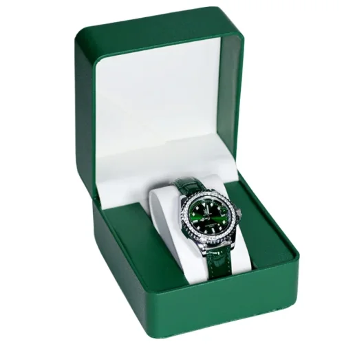 Imagen de Caja de regalo negra para reloj individual con almohada, estuche de exposición para reloj de pulsera...