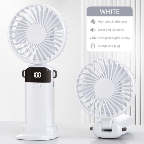 Imagen de Mini Ventilador Tipo-c 1200mAh Recargable 90 °   Ventilador eléctrico portátil de mano con refrigera...